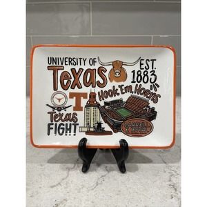 University Of Texas LONGHORNS 1883 7x5” Trinket Plate Glory Haus New UT NCAA